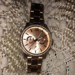 Rose Gold Fossil Watch